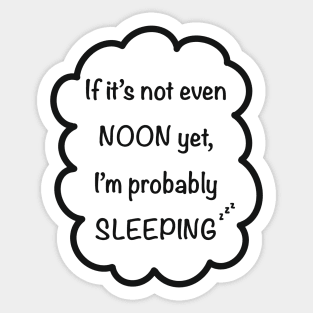 Sleepy person. Sticker